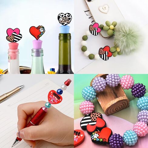 16 PCS Silicone Focal Beads for Pens Characters Dog and Cat Theme Silicone Beads for Keychain Making Silicone Beads Bulk for Jewelry Making Bracelet Necklace Handmade Crafts in Kuwait