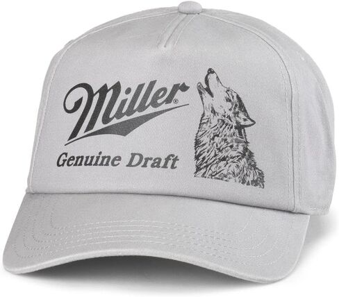AMERICAN NEEDLE Miller Racing Roscoe Adjustable Snapback Baseball Hat, White/Black (23008B-MHL-WHBL) in Saudi Arabia