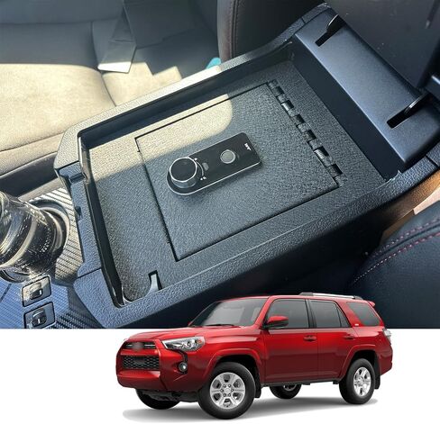 وحدة التحكم المركزية الآمنة - وحدة التحكم Gun Vault المتوافقة مع 2010-2024 Toyota 4Runner، قفل بصمة الإصبع مع مفتاح احتياطي. in Kuwait