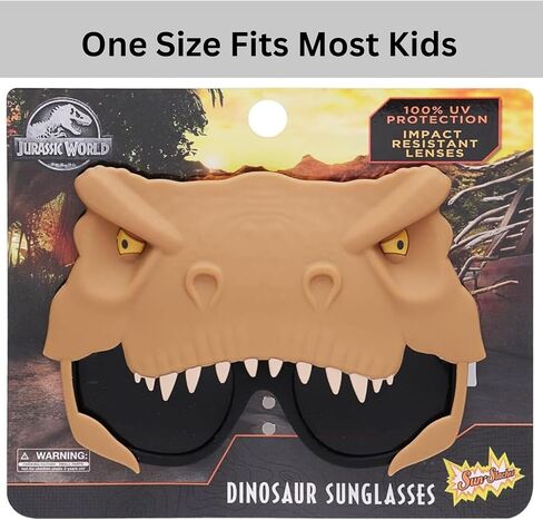 Sunstaches Jurassic World Triceratops Costume Dress Up Sunglasses one size fits most in Saudi Arabia