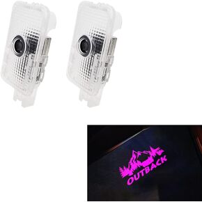 Custom Car LED Door Logo Projector Puddle lamp, for Outback Accessories Door Light Logo LED Laser Car Courtesy Step Light HD Compatible with Outback (Custom door lights logo)