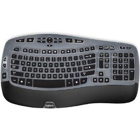 Keyboard Cover for Logitech Wave Keys Wireless Ergonomic Keyboard with Cushioned Palm Rest,Waterproof Anti Dust Silicone Keyboard Skin Protector for Logitech Wave Keys MK670(Gradient Mint)