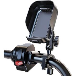 Bike Phone Holder with Sunshade, Motorcycle Phone Mount Waterproof for Bicycle Electric Scooter Accessories for Adult Bikes Handlebar Cell Phone Stand for Men Suit for 4.7" to 7.2" Smartphones in Kuwait