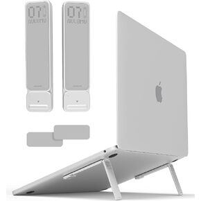 Aulumu G07 Pop Up Leg Stands Laptop, Super Portable Cooling Laptop Stand, Ergonomic Laptop Riser Lift for Desk for MacBook, All Laptops, Tablets, 8-20'', Black