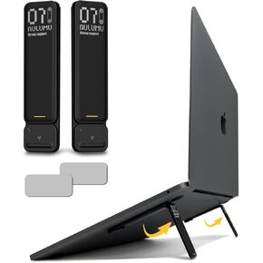 Aulumu G07 Pop Up Leg Stands Laptop, Super Portable Cooling Laptop Stand, Ergonomic Laptop Riser Lift for Desk for MacBook, All Laptops, Tablets, 8-20'', Black