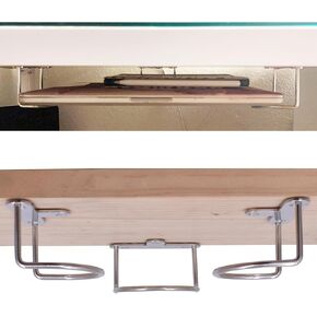 YYST Laptop Holder Mount Under Desk Laptop Mount Organizer Rack W/Screws