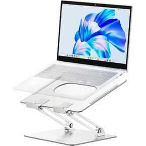 Urmust Laptop Stand, Ergonomic Adjustable Riser for Desk, Compatible with Laptops up to 16 Inches, Including MacBook Pro/Air, Portable, Heat Dissipation, Gift for Women Men