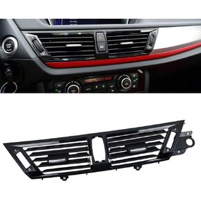 شبكة منفذ تهوية مكيف الهواء للوحة القيادة الأمامية لسيارة BMW X1 E84 2010-2015 بيانو أسود (يمين)