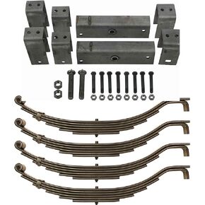 LIBRA 8000# 8K Tandem Trailer Axle Suspension Kit 4000# Leaf Springs Hanger Kit