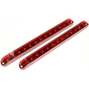 2PCS Red 17" 11 LED Trailer Light Bar Sealed Stop Turn Tail Park Brake Light Truck Trailer Clearance Marker ID Bar
