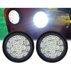 auovo 4" Round led Trailer Lights with Rubber Grommet 12/24V RED 16LED Waterproof Brake/Stop/Turn Tail Marker Light/Lamp for RV Trucks Trailer(2 Pcs)