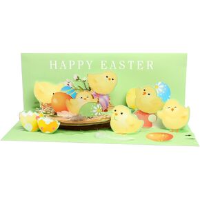 بطاقة تهنئة لعيد الفصح بانورامية منبثقة - فراخ، متعددة الألوان (موديل: 048641581250) in Kuwait