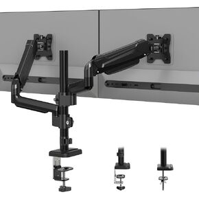 BONTEC Single Monitor Mount for 13 to 34 Inch Screens, Tall Computer Monitor Stand, Gas Spring Monitor Arm Desk Mount Hold 19.8lbs, Adjustable with Tilt, Swivel, Rotation, VESA 75/100mm