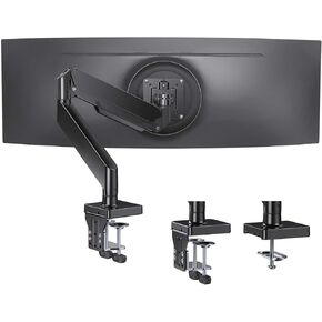 HUANUO Ultrawide Monitor Arm for 13 to 43 Inch Screens, Single Heavy Duty Monitor Arm Holds up to 33 lbs, Full Motion Monitor Desk Mount with Tilt Swivel Rotation, VESA 75x75mm or 100x100mm