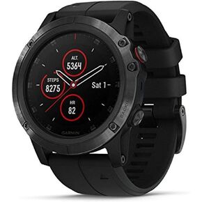 Garmin - Fenix 5X Plus, Sapphire, Blk W/Blk BND, NA, Refurbished