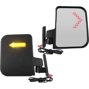Golf Cart Side Mirrors with Turn Signal Light Golf Cart Rear View Mirrors for Club Car EZGO Yamaha Side Mirrors Golf Cart