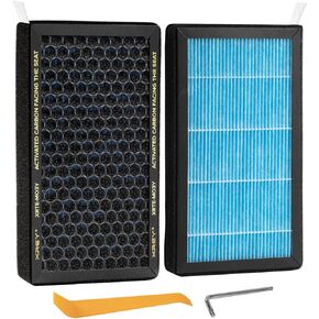 XREY 2 Pack Tesla Model 3 Model Y Air Filter with Activated Carbon Cabin HEPA Air Filter Replacement (2016-2024)