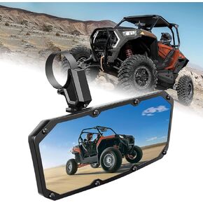 UTV Rear View Mirror, Esploratori SXS Center Rearview Mirror with 1.5"-2" Roll bar Compatible with Polaris RZR, Pioneer, Talon, Can Am Maverick X3, Kawasaki Teryx Mule, Arctic Cat Wildcat