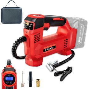 Cordless Tire Inflator Portable Air Compressor for Milwaukee Battery,Lithium Car Air Pump, Auto air pump with Digital Pressure Gauge for Car tires, Bicycle, Ball(Tool Only, NO Battery)