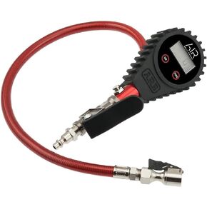 ARB ARB601 Digital Tire Pressure Gauge with Braided Hose and Chuck, Inflator and Deflator 25-75 PSI Readings