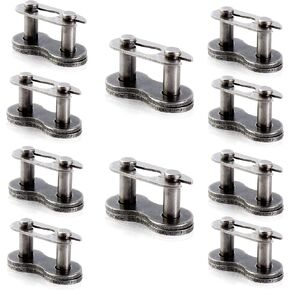 415H Drive Chain Repair Master Connector Split Link for 49cc 50cc 60cc 66cc 70cc 80cc 100cc 2-stroke Engine Motorized Bicycle ATV Quad Scooter Motorcycle Go Kart Moped Pit Dirt Bike Pack of 10
