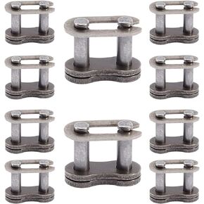 10pcs 25H Drive Chain Repair Master Connector Split Link Compatible with 43cc 47cc 49cc 2-Stroke Atv Quad Pit Dirt Super Pocket Mini Bike Lifan Kazuma SUNL