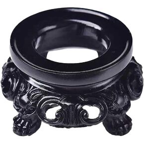 Crystal Ball Stand, Black Wooden Display Stand for Crystal Sphere Quartz Ball Holder Hollow Wood Stand Base for Crystal Ball Sphere Globe Stone Decoration Display Pedestals Sphere Stand Display Stands