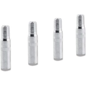 4Pcs Valve Stem Extenders, Metal Tire Valve Extenders Stem Extensions Extender for Car Truck Van Caravan, Silver