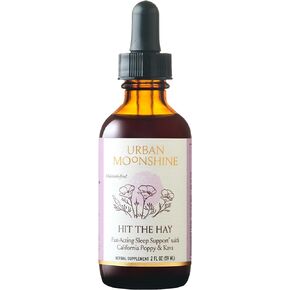 Urban Moonshine Hit The Hay - Fast Acting Sleep Support* with California Poppy & Kava - Supports Relaxation* - Intended for Short-Term Use - Gluten Free Herbal Supplement - 2 Fl Oz