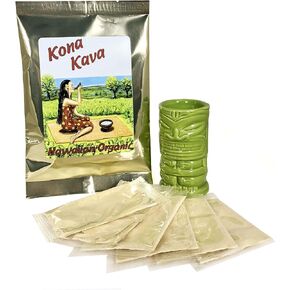 Premium Instant Kava Singles Drink | Kava Extract Supplement Availabe in Chocolate, Banana and Tropical | 6 Pack - 0.75oz (Tropical)