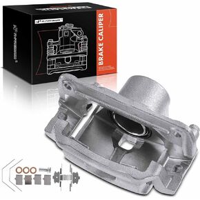 A-Premium Disc Brake Caliper Assembly with Bracket Compatible with Select Mazda, Lincoln, Mercury and Ford Models - 6 2006-2013, Fusion 2006-2012, MKZ 2007-2012, Zephyr 06, Milan 06-11 - Front Driver