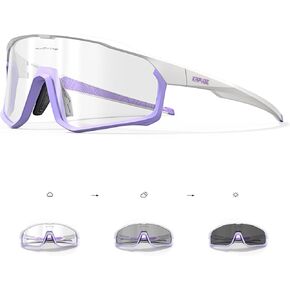 KAPVOE Photochromic Cycling Glasses Men Women Clear Mountain Bike Sunglasses MTB Sports Transition Triathlon Bicycle Running in Kuwait