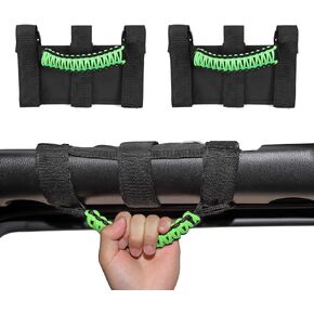 JeCar Grab Handles for Jeep Wrangler, Heavy Duty Roll Bar Grab Handles Compatible with Jeep Wrangler 1955-2023 CJ YJ TJ JK JL & 2020-2023 Gladiator JT, Pink
