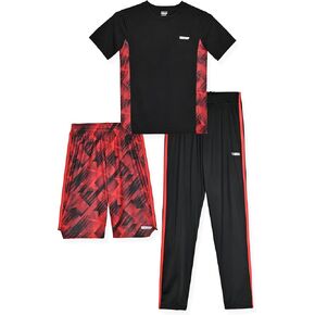 Hind Boys 3-PC Athletic Performance T Shirts, Shorts, and Joggers for Boys