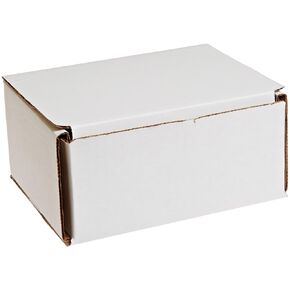 Aviditi White Corrugated Cardboard Mailing Boxes, 6 x 5 x 3 Inches, Pack of 50, Crush-Proof, for Shipping, Mailing and Storing