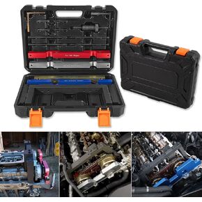 E-cowlboy Fit for BMW Timing Tool kit Master Engine Timing Vanos Cam Camshaft Locking Tool,Crankshaft Flywheel Alignment Tool Kit Compatible for BMW 2.5L 3.0L N51 N52 N53 N54 N55 Engines
