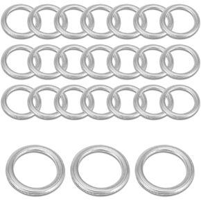 Silver M14 Oil Drain Plug Gasket for Mitsubishi Eclipse Lancer Outlander, Replace MD050317 (12 PCS)