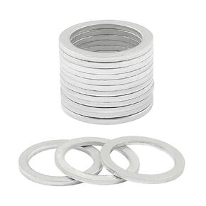 15Pcs Aluminum Oil Drain Plug Gasket Crush Washers 18mm Inner Diameter Washers Seals Rings Used for Oil Change