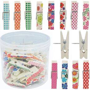 50 قطعة من دبابيس دبوس الدفع الخشبية المزخرفة، دبابيس الحرف الخشبية لألواح الفلين والأعمال الفنية (50) in Kuwait