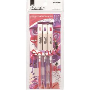 Kutsuwa HiLINE DE002MU Colored Pencils, Clickle, Retractable Type, Enchanting