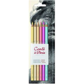 Conté à Paris Pastel Pencils with 6 Count Portrait Colors