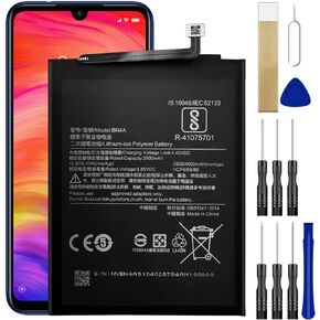 Replacement Battery BN4A for Xiaomi Redmi Note 7 M1901F7G MZB7411IN MZB7263IN Battery Free Adhesive Tool