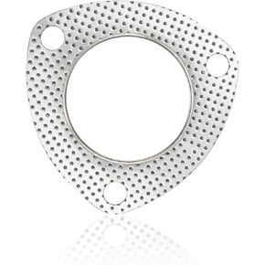 2.5" Car Exhaust Gasket with 3 Bolt,Automotive Replacement Exhaust Flange Gasket,Graphite Construction Exhaust Manifold Gasket Made of High Temp Gasket Material