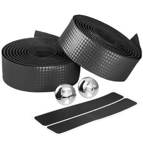 Bike Handlebar Tape Carbon Fibre Bicycle Handlebar Tape EVA Foam Cycling Handle Wraps Black Color for Road Bike 2 Rolls