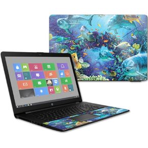 MightySkins Glossy Glitter Skin for HP 17t Laptop 17.3" (2017) - Ocean Friends | Protective, Durable High-Gloss Glitter Finish | Easy to Apply, Remove, and Change Styles | Made in The USA