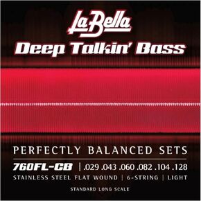 La Bella 760FS-CB-XL ديب توكين 'باس جرح مسطح من الفولاذ المقاوم للصدأ-سلسلة جيتار باس قياسية طويلة جدًا in Kuwait