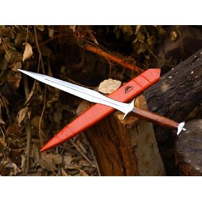 Handmade Gladius Roman Battle Sword- Stainless Steel Double Edged Blade with Scabbard- Best Men Gift.