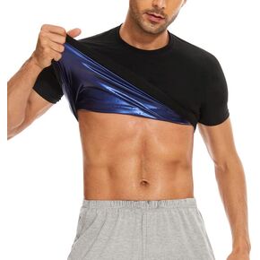 SHAPERIN Sauna Shirt for Men Weight Loss Sauna Jacket Tops Heat Trapping Sauna Suit Sweat Vest Body Shaper Gym Workout