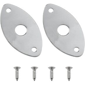 Guitar jack socket board Round metal output jack plate with mounting screws -2 sets