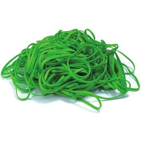 Better Office Products 200 Bright Green Rubber Bands, Size 33, 200/Bag